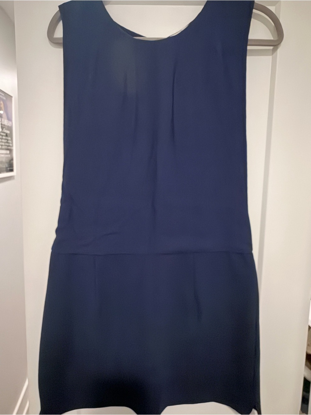 Classic Navy Sleeveless Shift Dress